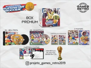 BOX INTERNATIONAL SUPERSTAR SOCCER DELUXE (Mídia Preta Prensada + Soundtrack)